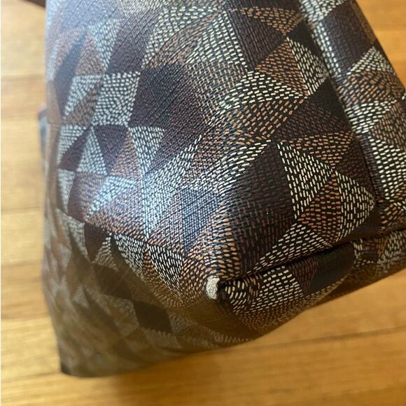 Fósil Geometric Large Rachel Tote Brown Purse and Wallet - Picture 9 of 10